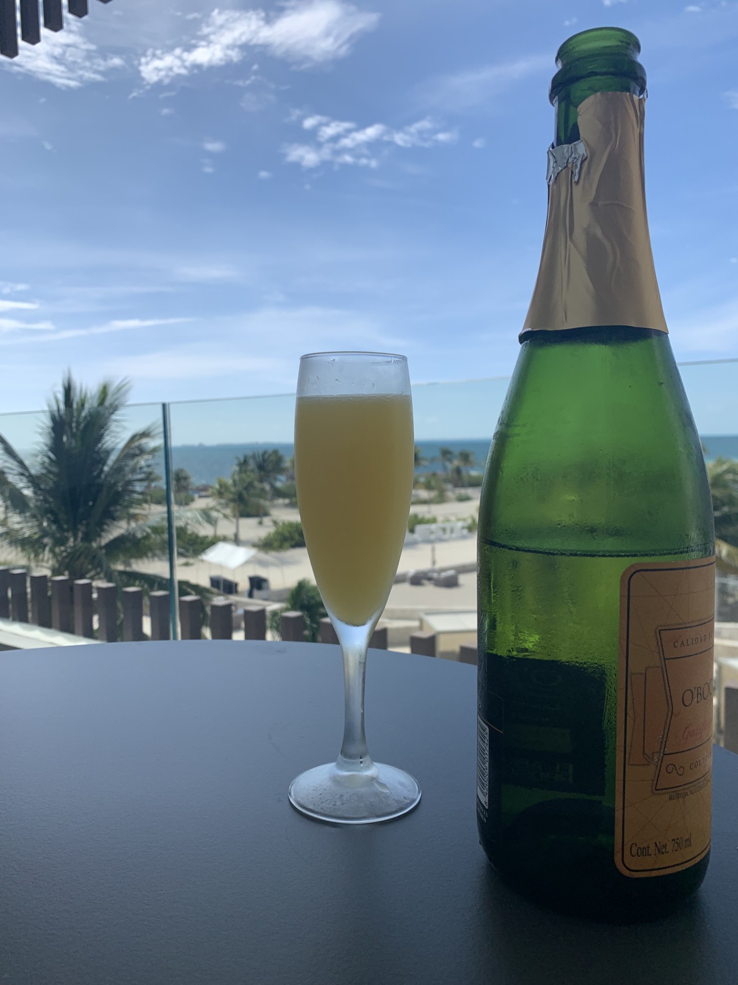 Beach view Cancun with Mimosa