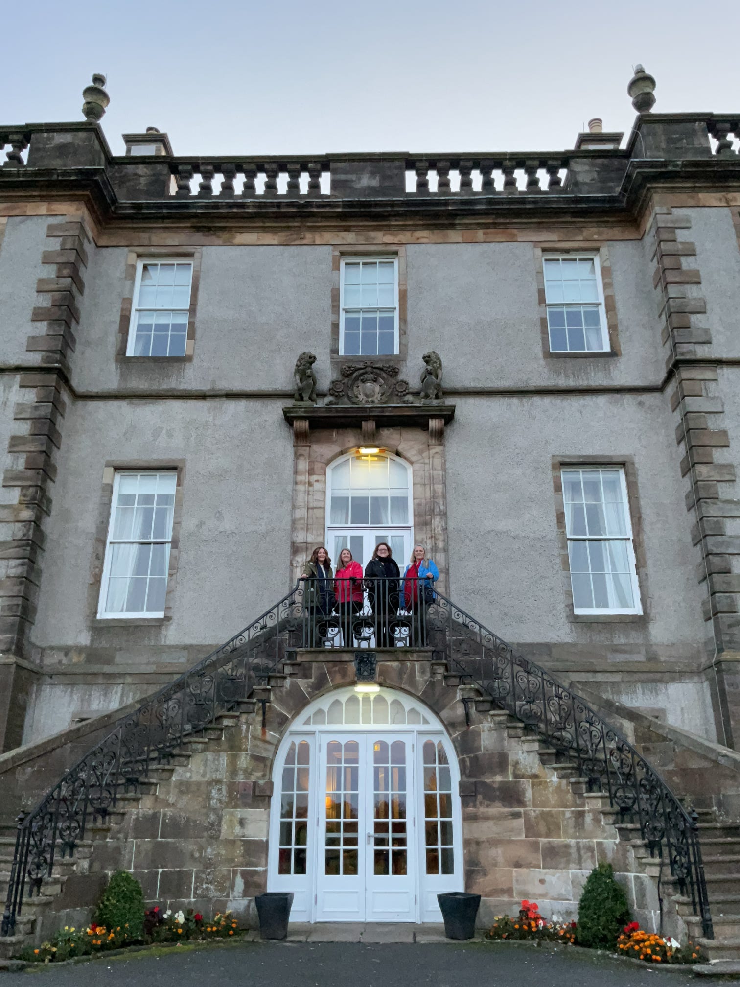 Dalmahoy Hotel - Scotland us 4 on the stairs