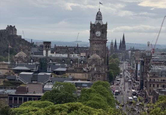 Edinburgh skyline from Calton Hill travel agent UK trip British Isles 2026