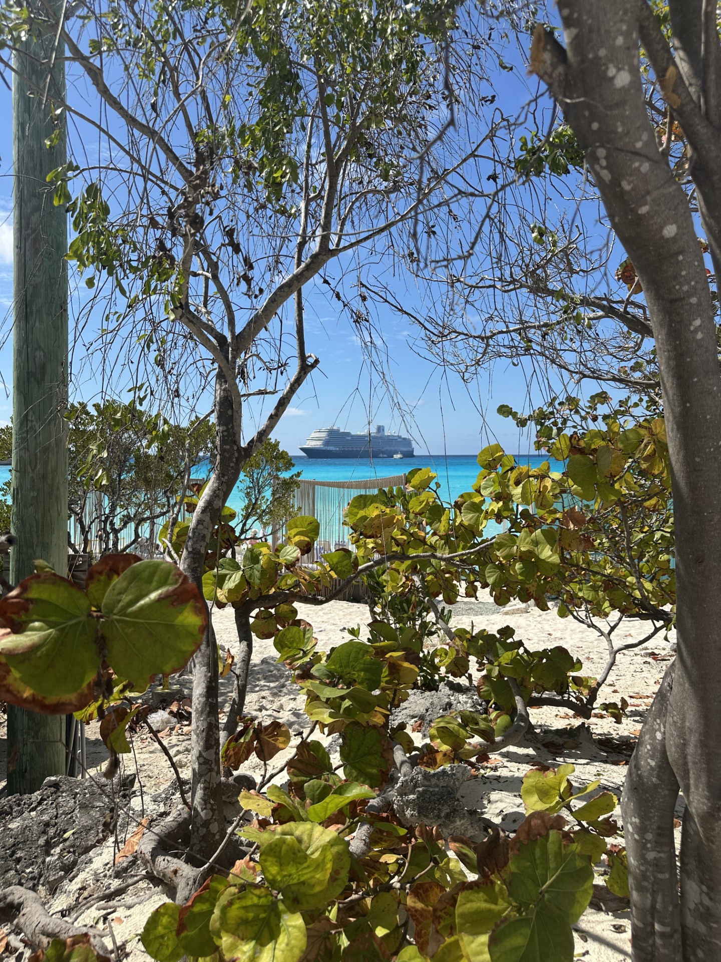 Holland America Nieuw Statendam from Half Moon Cay Private Island
