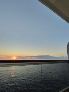View from balcony cabin on Nieuw Statendam
